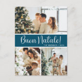 Buon Natale 3 Foto Feiertagspostkarte (Vorderseite)
