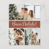 Buon Natale 4 Foto Feiertagspostkarte (Vorderseite)