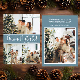 Buon Natale 4 Photo Flat Holiday Card Feiertagskarte