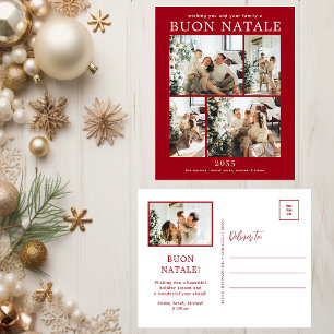 Buon Natale 5 Foto Feiertagspostkarte