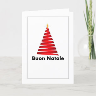 Buon Natale Albero Italienische Grußkarte Dankeskarte