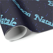 Buon Natale auf Starfield Geschenkpapier (Rolleneckpunkt)