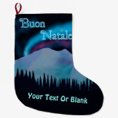 Buon Natale - Aurora Borealis Großer Weihnachtsstrumpf (Vorderseite)