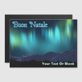 Buon Natale - Aurora Borealis Magnetkarte (Vorne/Hinten)