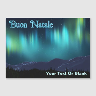 Buon Natale - Aurora Borealis Magnetkarte