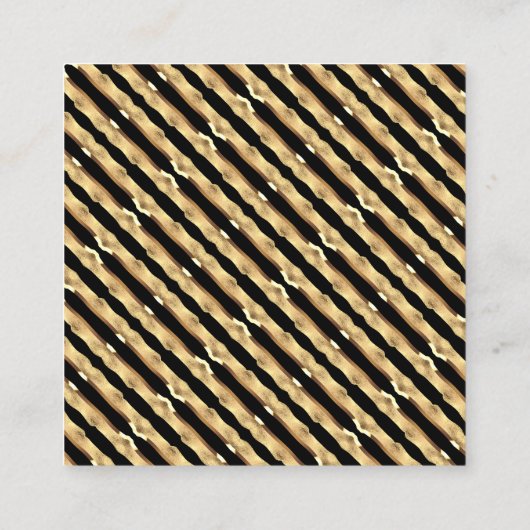 Buon Natale Black und Gold Italienische Weihnachte Quadratische Visitenkarte (Rückseite)