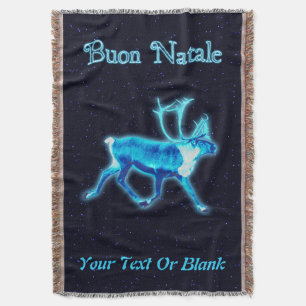 Buon Natale - Blue Caribbean (Reindeer) Decke