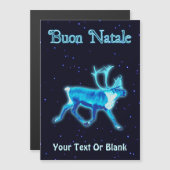 Buon Natale - Blue Caribbean (Reindeer) Magnetkarte (Vorne/Hinten)