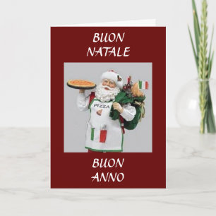 BUON NATALE / BUON ANNO ITALIAN SANTA FEIERTAGSKARTE