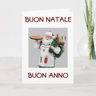 BUON NATALE / BUON ANNO ITALIENISCHE SANTA FEIERTAGSKARTE