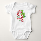 Buon Natale Candy Cane Babu Bodysuit Baby Strampler (Vorderseite)