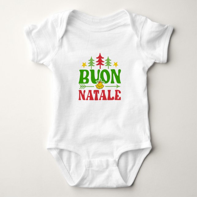 Buon Natale Christmas Baby Strampler (Vorderseite)