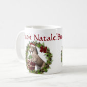 Buon Natale Christmas Donkey Santa Tasse (Vorderseite Links)