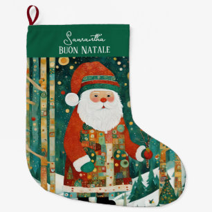 Buon Natale Christmas Großer Weihnachtsstrumpf