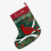 Buon Natale Christmas Großer Weihnachtsstrumpf (Rückseite (Hängend))