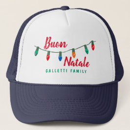 Buon Natale Christmas Lights Hat Truckerkappe