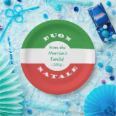 Buon Natale Christmas Party Italienische Flagge un Pappteller (Party)