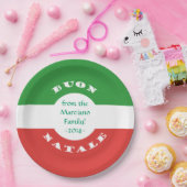 Buon Natale Christmas Party Italienische Flagge un Pappteller (Party)