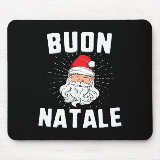 Buon natale christmasitaly italian santa babbo mousepad (Vorne)