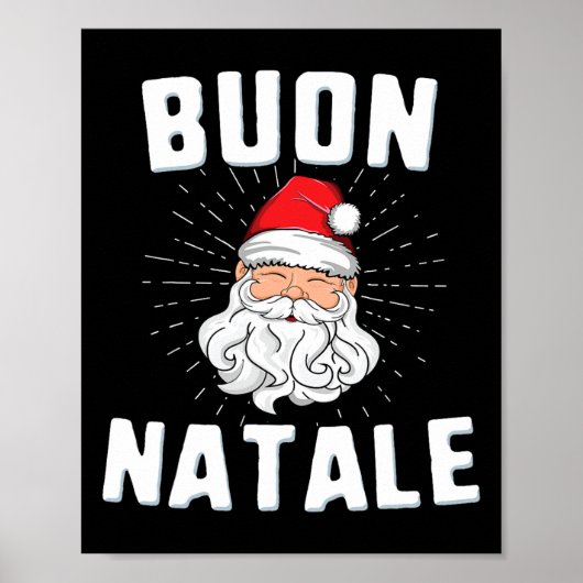 Buon natale christmasitaly italian santa babbo poster (Vorne)