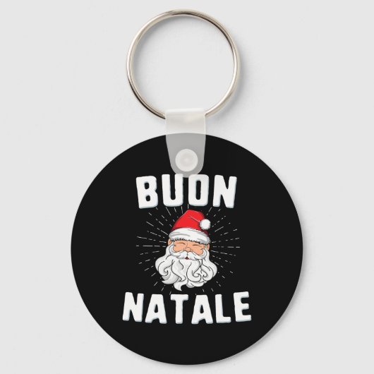 Buon natale christmasitaly italian santa babbo schlüsselanhänger (Vorderseite)