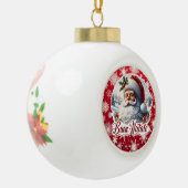 Buon Natale con Babbo Natale Keramik Kugel-Ornament (Links)