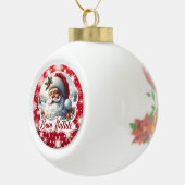 Buon Natale con Babbo Natale Keramik Kugel-Ornament (Rechts)