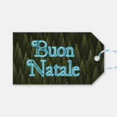 Buon Natale - Conifers Geschenkanhänger (Vorderseite (Horizontal))