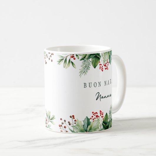 Buon Natale Custom Nonna Kaffeetasse (VorderseiteRechts)