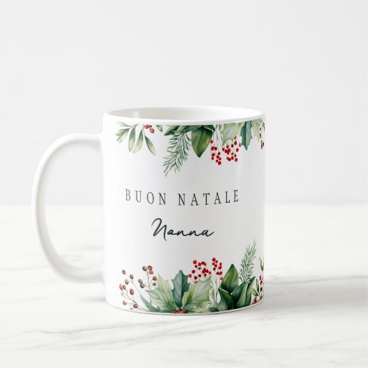 Buon Natale Custom Nonna Kaffeetasse (Links)