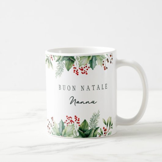 Buon Natale Custom Nonna Kaffeetasse (Rechts)
