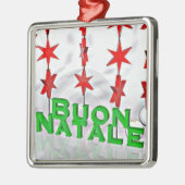 "BUON NATALE" DECOR FÜR CHRISTMAS "ORNAMNENT" SILBERNES ORNAMENT (Links)