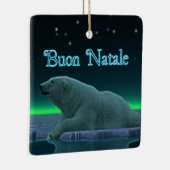 Buon Natale - Eiskantenpolar Keramikornament (Rechts)
