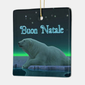 Buon Natale - Eiskantenpolar Keramikornament (Links)