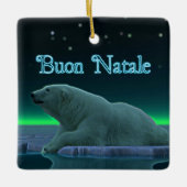 Buon Natale - Eiskantenpolar Keramikornament (Vorderseite)