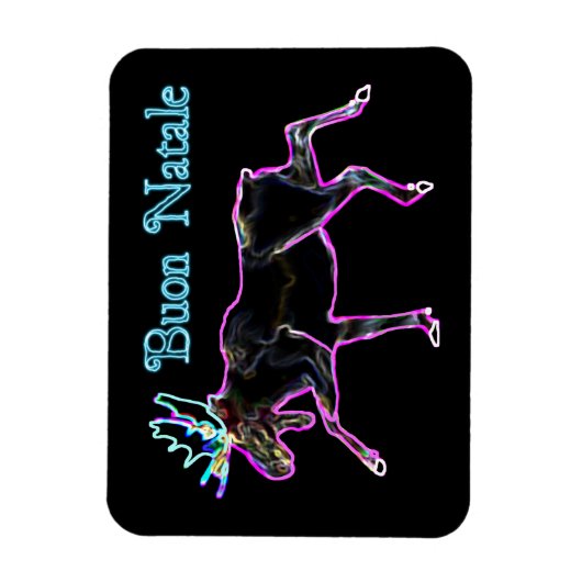 Buon Natale - Electric Moose Magnet (Vertikal)