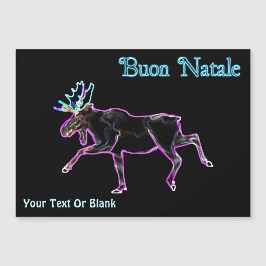 Buon Natale - Electric Moose Magnetkarte (Vorderseite)
