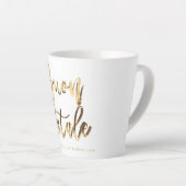 Buon Natale Faux Gold Script Italian Christmas Milchtasse (Rechte Ecke)