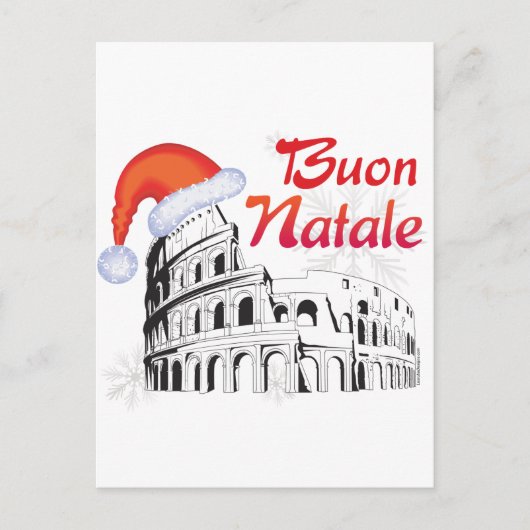 Buon Natale Feiertagspostkarte (Vorderseite)