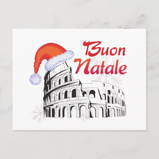 Buon Natale Feiertagspostkarte (Vorderseite)