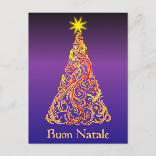 Buon Natale Feiertagspostkarte (Vorderseite)