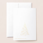 Buon Natale Felice Anno Nuovo Vintage Fossilienkar Folienkarte (Rückseite mit Umschlag)