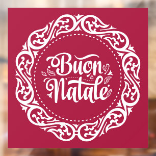 Buon Natale Fensterklammer Fensteraufkleber