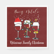 Buon Natale Festive Weinglas Italienisches Weihnac