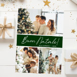 Buon Natale Foto Collage Feiertagskarte<br><div class="desc">Diese fantastische 3-Foto-Urlaubskarte mit "Buon Natale!" in einem modernen Script-Schriftart und Ihrem Familiennamen und Jahr in einem feinen,  klassischen Schriftart,  sowohl in Weiß als auch dunkelgrün mit einem passenden Rücken,  ist ideal für den Versand an Ihre Familie und Freunde. Jeder wird Liebe bekommen neue Fotos Ihrer Familie!</div>