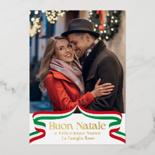 Buon Natale Foto Folien Feiertagskarte