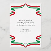 Buon Natale Foto Folien Feiertagskarte (Rückseite)