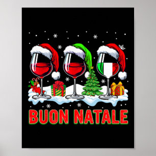 Buon natale fröhliche Weihnachten Italienisch drei Poster