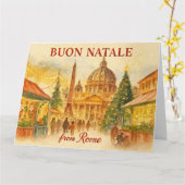 Buon Natale from Rome Christmas Karte (Gelbe Blume)