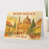 Buon Natale from Rome Christmas Karte (Vorderseite)